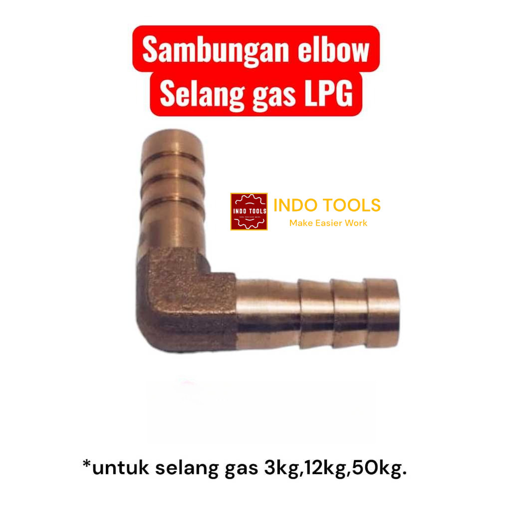 Sambungan Selang Gas Elbow / Nepel sambungan gas LPG elbow