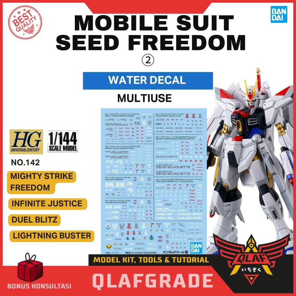 GUNDAM DECAL MOBILE SUIT GUNDAM SEED FREEDOM MULTIUSE 142 Bandai