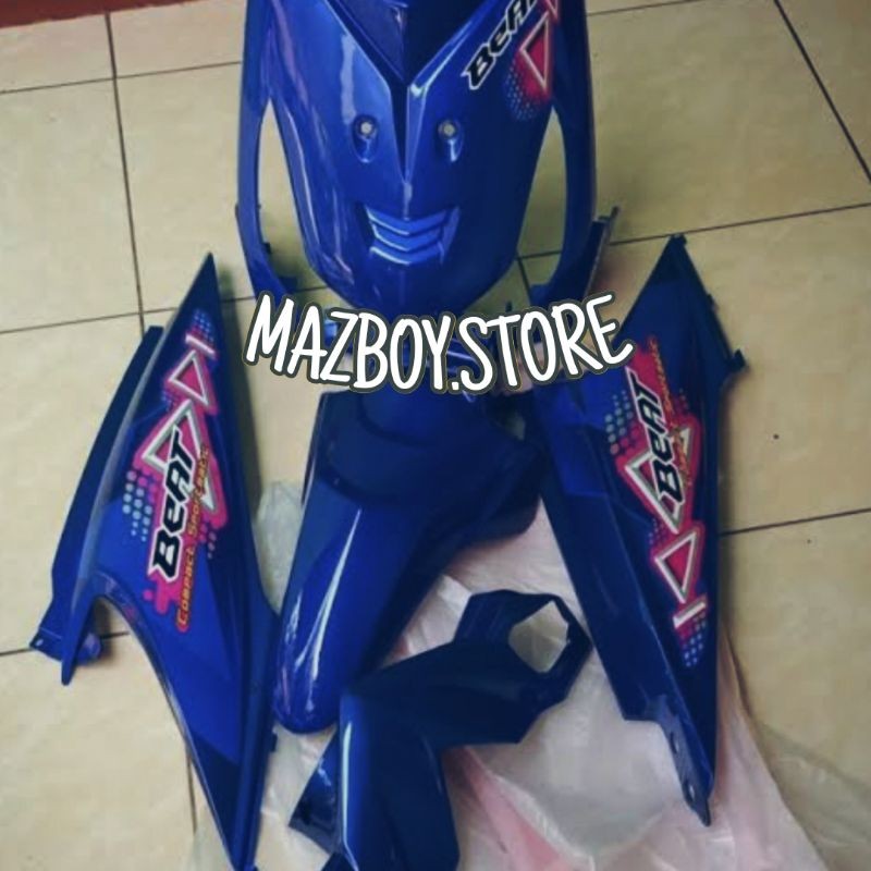 BEAT KARBU BIRU PLUS STRIPING || FULL SET BODY HALUS BEAT KARBU BIRU PLUS STRIPING TERLARIS