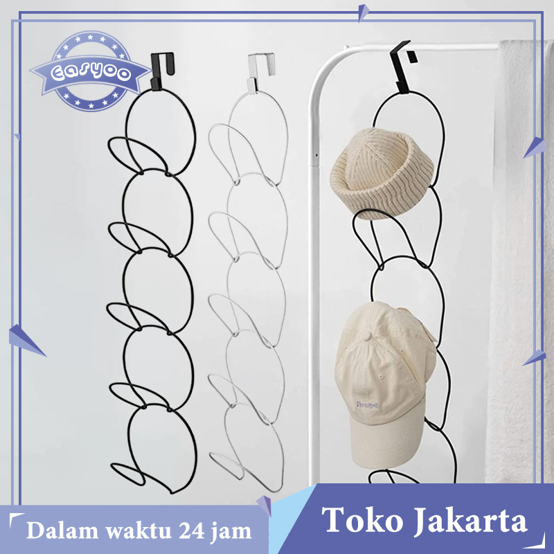 Gantungan Hanger Topi Multifungsi Rak Display Topi Dinding Organizer Gantungan Topi Rak Topi Gantung