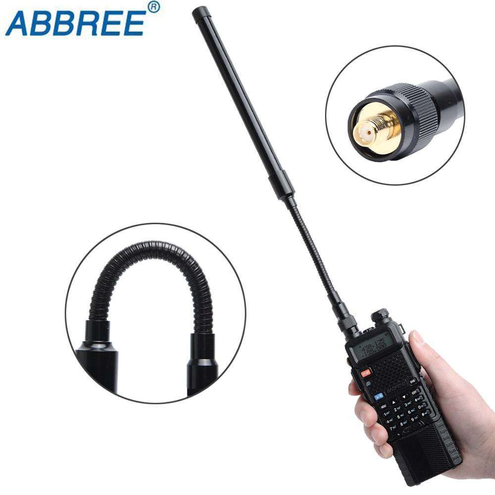 ABBREE Antena HT Walkie Talkie Radio Dual Band SMA-Female 144/430MHz - AR-148