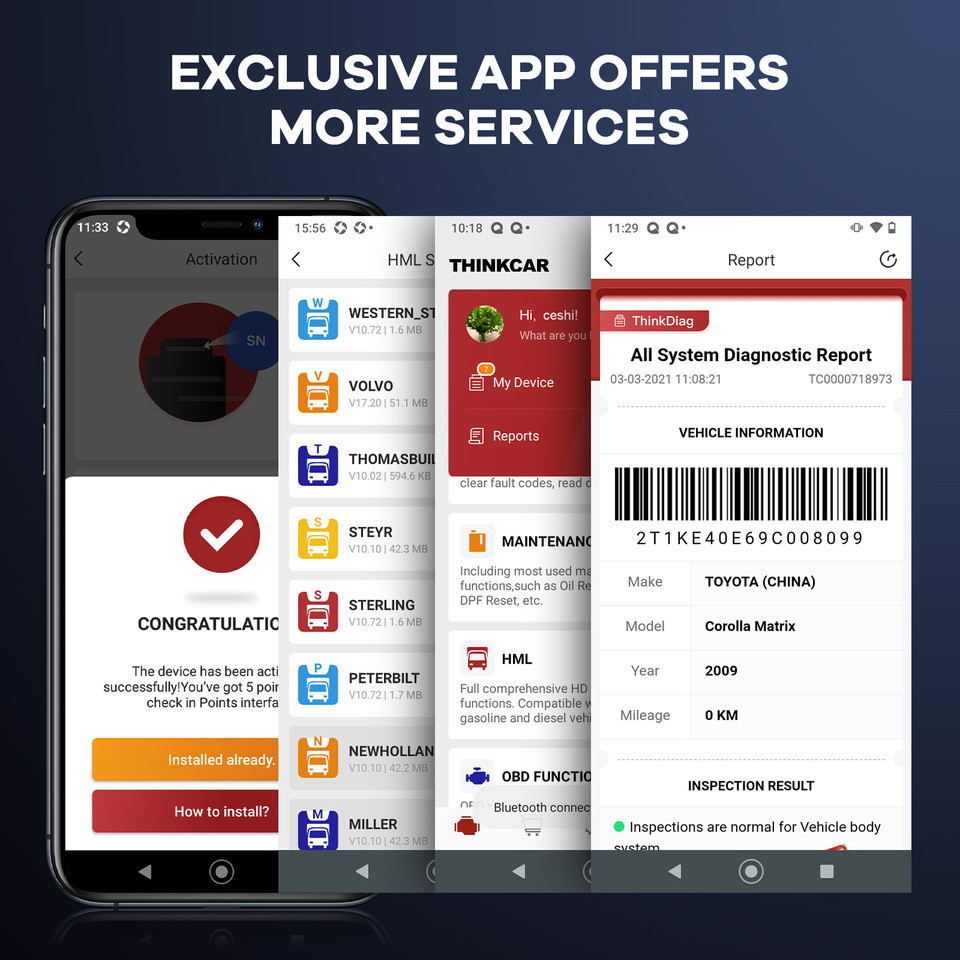 THINKCAR Thinkdiag MINI OBD2 scanner full system bluetooth  Automotive diagnostic tool OBD code read