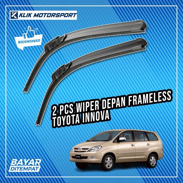 Wiper Innova 2004 - 2014 / Wiper Mobil Frameless - 1 Set Depan 2 Pcs - 2004 - 2014