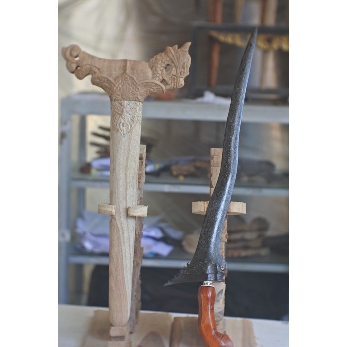 keris jangkung corok 42cm warangka ukir naga garap alus stw bkn sepuh