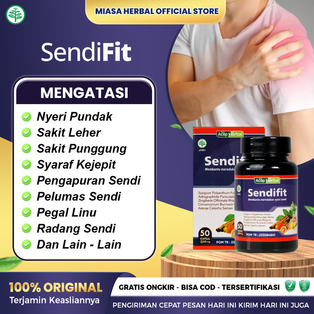 Obat Nyeri Pundak - Sakit Bahu - Sakit Leher Belakang - Sendifit Asli