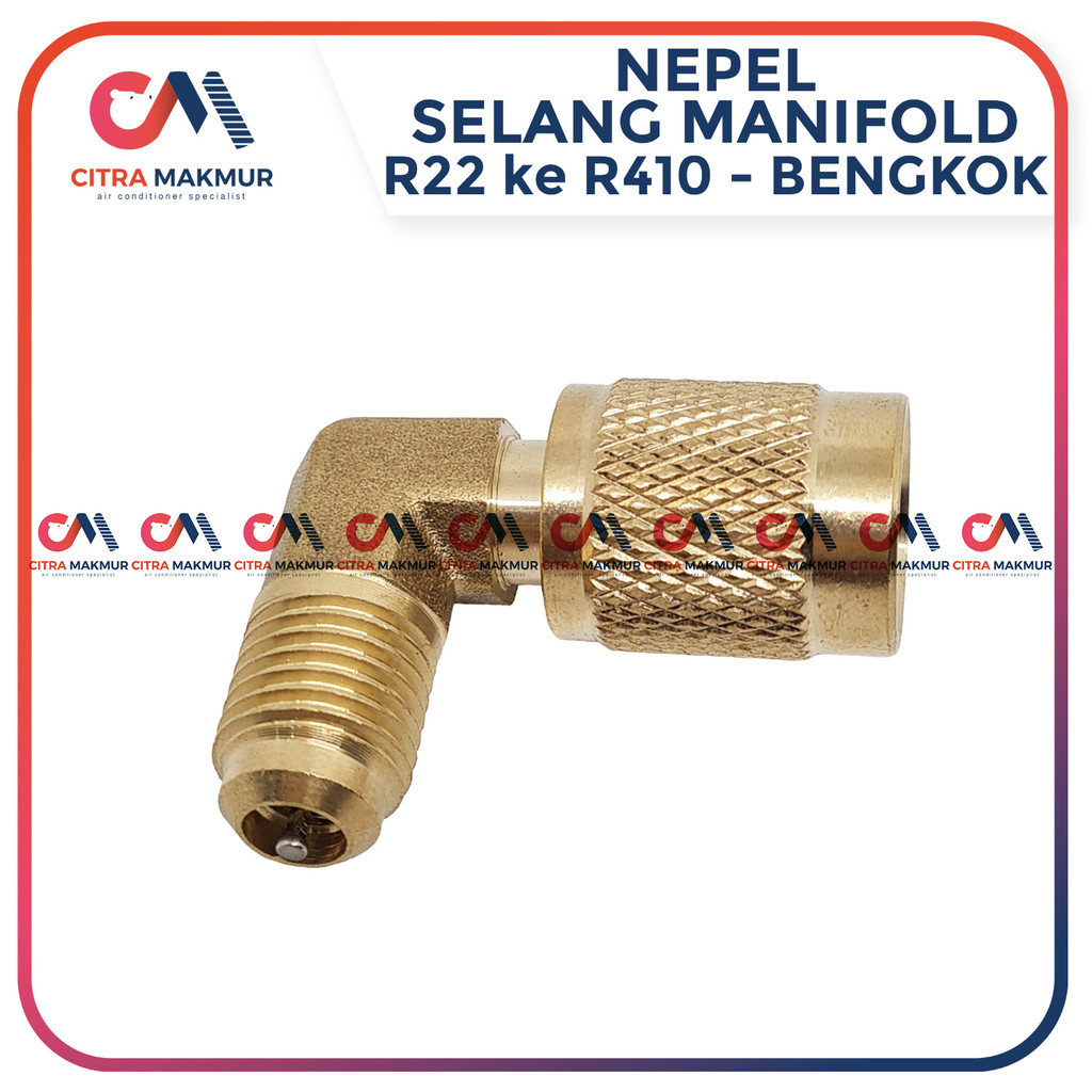 Adaptor Sambungan Selang Manifold R32 R410 Konektor Connector Freon Refrigrant R 32 R 410 R410a AC N