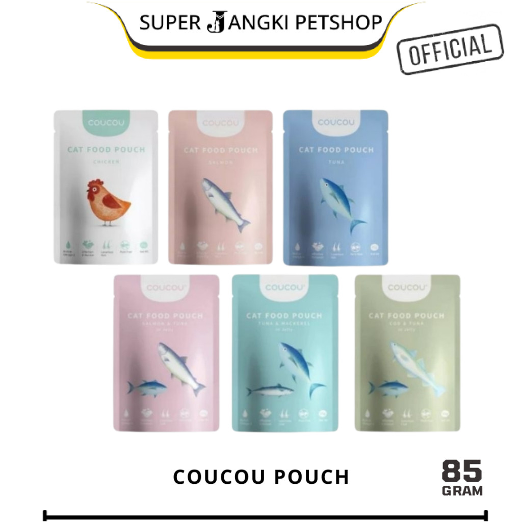 makanan kucing COUCOU pouch 85gr wet food cat cou cou | makanan kucing COUCOU pouch 85gr wet food ca