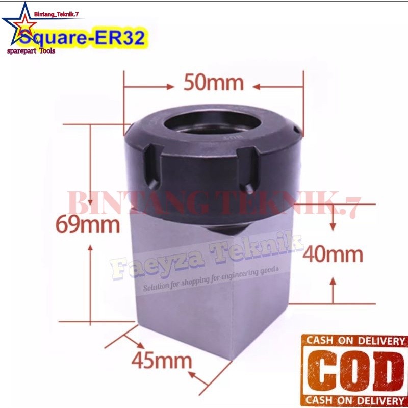 Arbor collet er32 persegi, kotak tidak bulat bukan MT2 MT3 MT4 R8 NT30 NT40 BT30 BT40