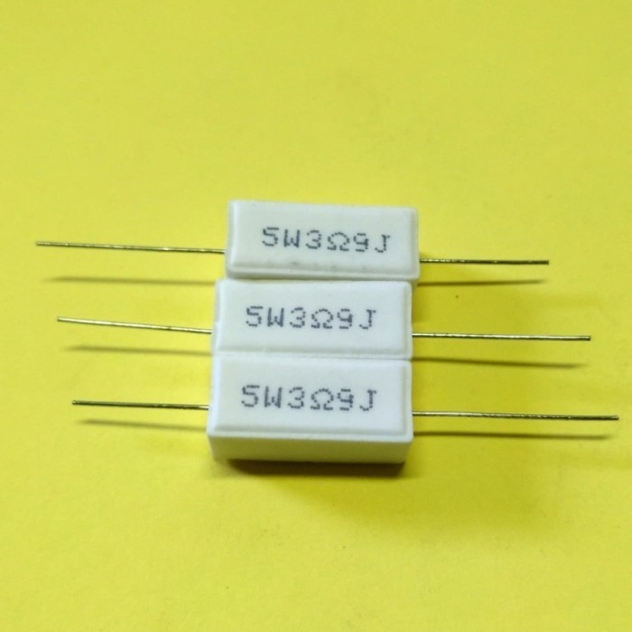 Resistor Kapur 5w 5watt 3,9ohm 3,9R 3.9RJ 5 w watt Resistor 5w 3,9ohm
