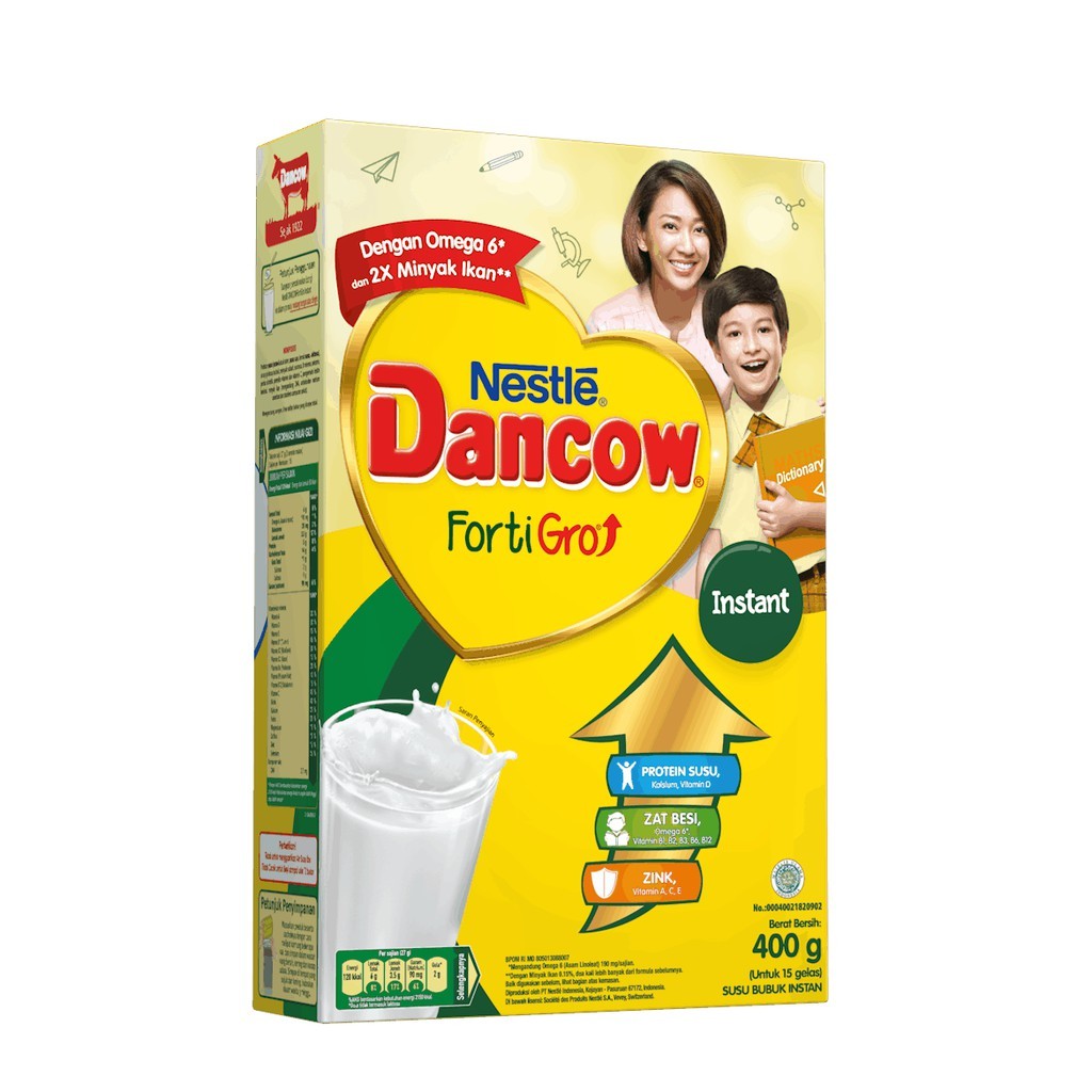 Dancow Fortigro Susu Bubuk Instan 400 Gr untuk Anak 3 12 Tahun