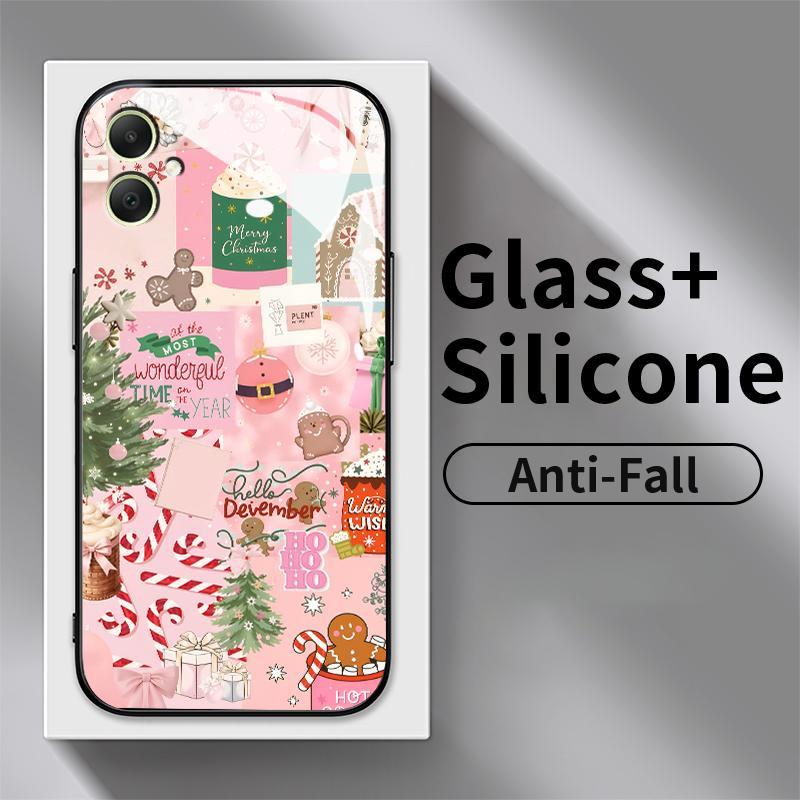Glass Case For Samsung A05 A05s A02 A02s A03 Core A03s A04 A04E A04s Silicon Back Cantik Imut Ceri A