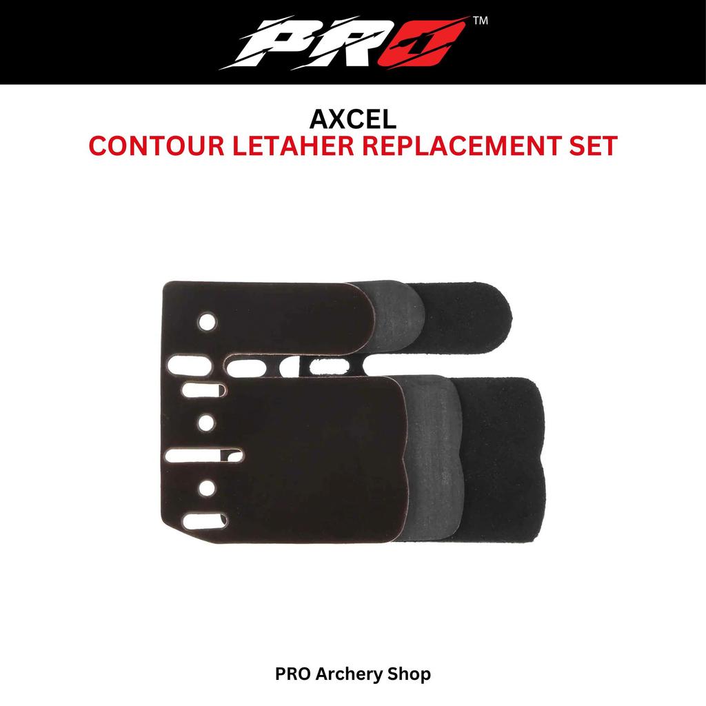 KULIT ORIGINAL SET FINGER TAB AXCEL CONTOUR | LEATHER REPLACEMENT SET FINGERTAB AXCEL |  ALAT PANAHA