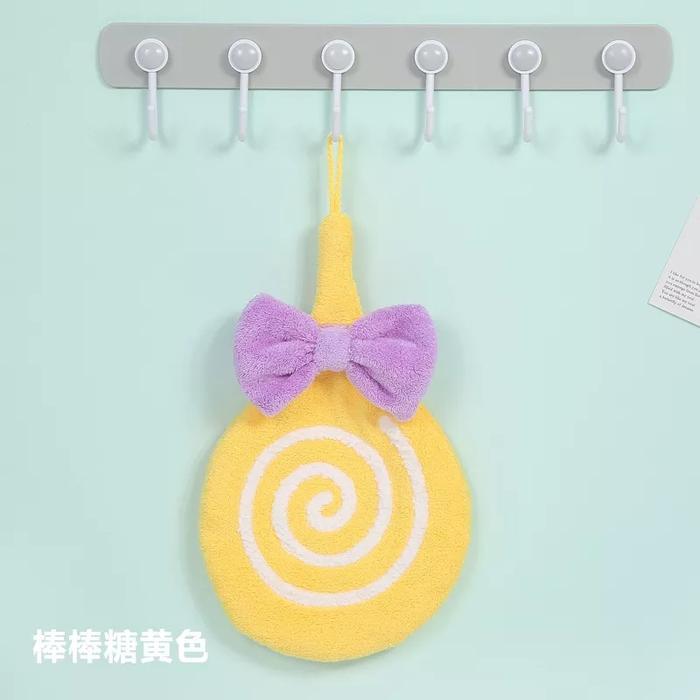 OS HAND TOWEL / LAP TANGAN GANTUNG MODEL BAJU DRESS  / LAP DAPUR LUCU - LAP LOLIPOP KUNING
