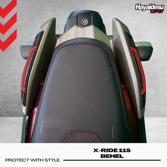 Hayaidesu XRIDE 115 Body Protector Behel Pilion Grip Cover - MERAH