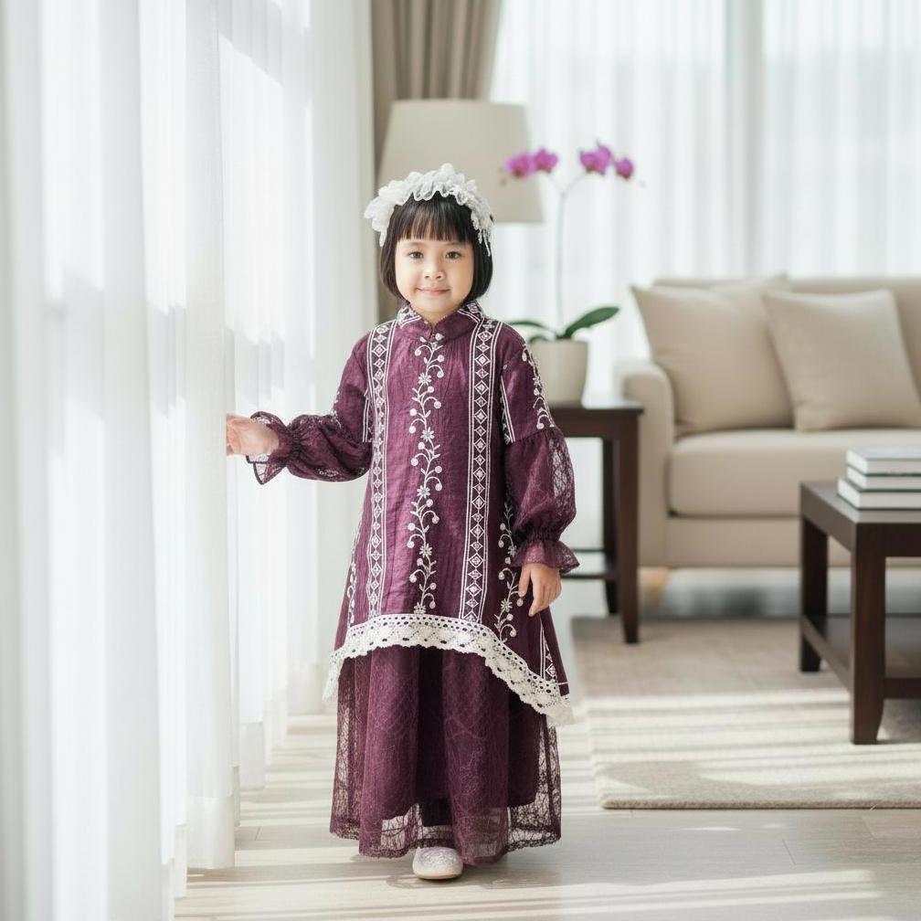 FREE ONGKIR ISABELLA GAMIS BINI ORANG LONG DRESS MALAYSIA ANAK PEREMPUAN 2026 FREE BELT BAHAN FAIRY 