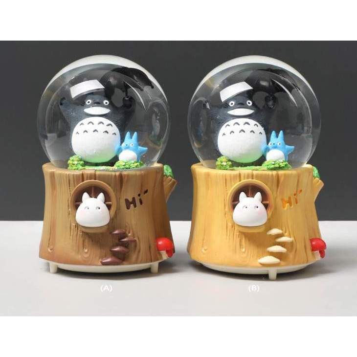 Fitur Lengkap  Premium Snowball Bola Musik Kaca Salju  Boneka Bergerak Salju Otomatis Totoro Cherryf