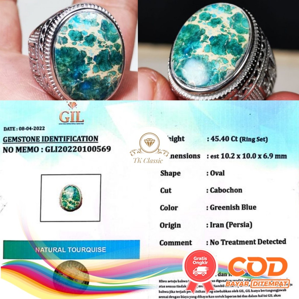 NATURAL BATU AKIK TOURQUISE PIRUS PERSIA IRAN INCLUDE MEMO CERTIFIED