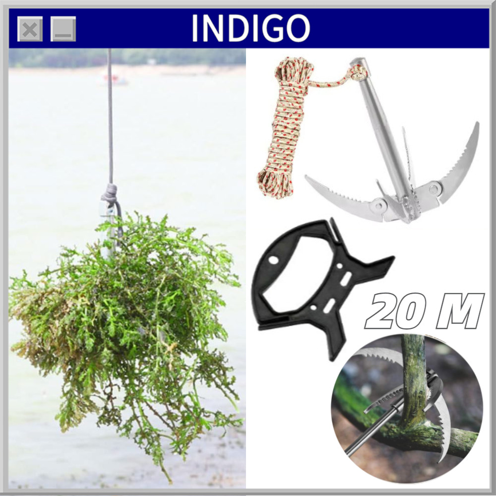 4 Cakar Sabit Jangkar Kapal Lipat Besi Galvanis Jangkar Mini Lipat Besi Galvanis Untuk Pemotong Tana