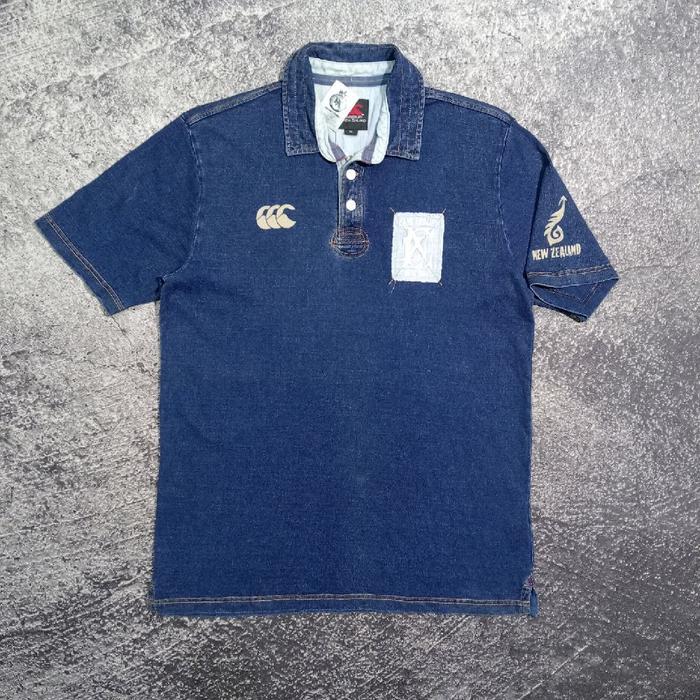 Kaos Krah casual pria CANTERBURY OF NEW ZEALAND denim straight murah size L