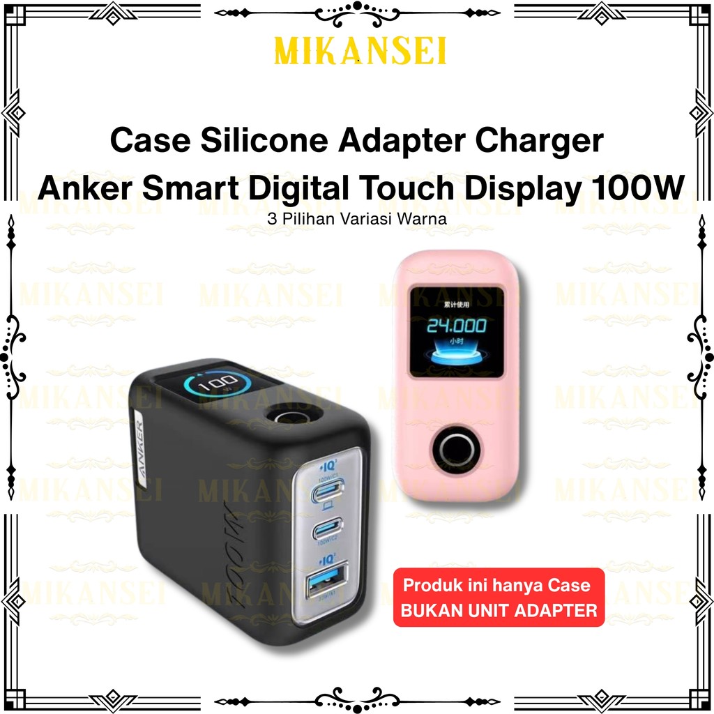 Case Silikon Adapter Charger Anker 100w GaN Charger B121B Silicone Casing
