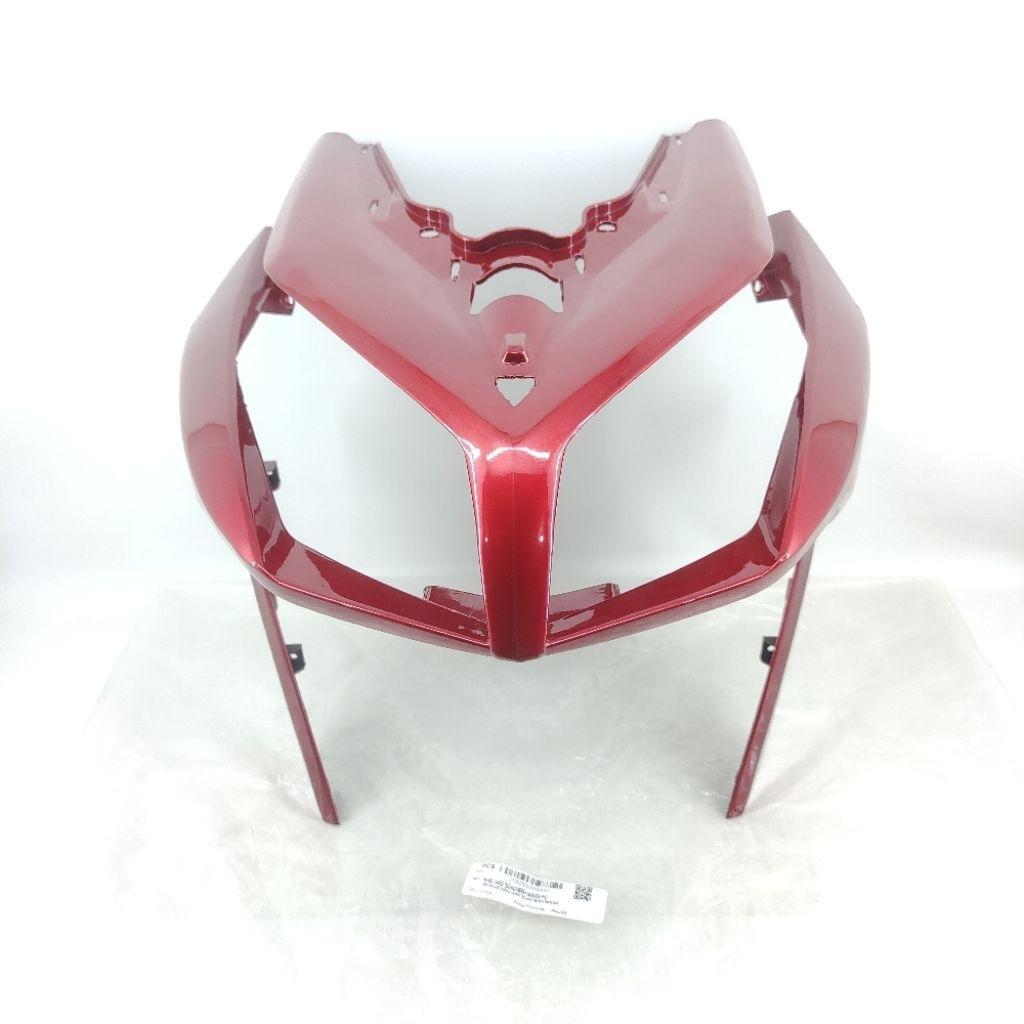 WIN Cover Front Panel Tameng Lampu Depan Honda Vario Techno 110 Karbu Merah Maroon ( PANEL VARIO TEC