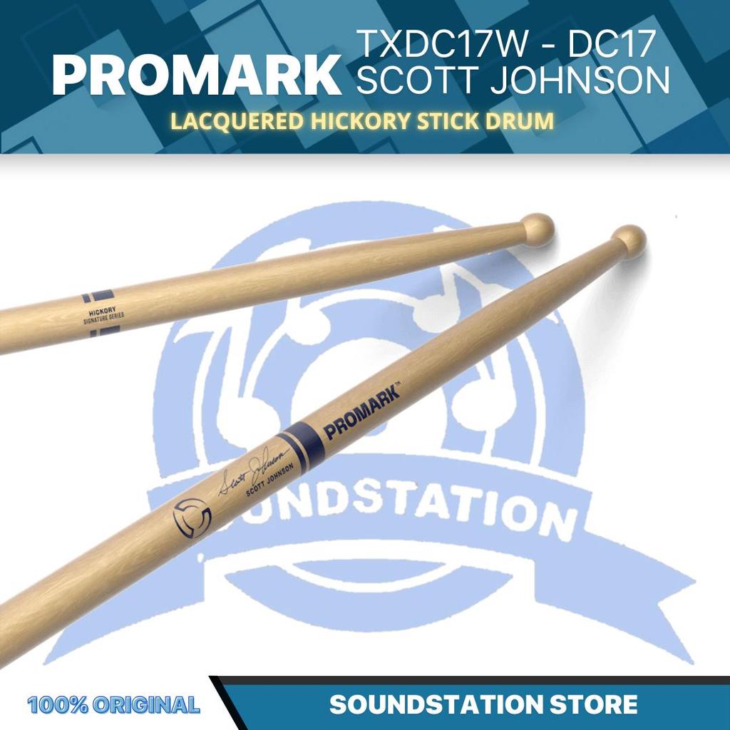 PROMARK DC17 Scott Johnson Lacquered Hickory Stick Drum - TXDC17W Stik Drum Original Asli