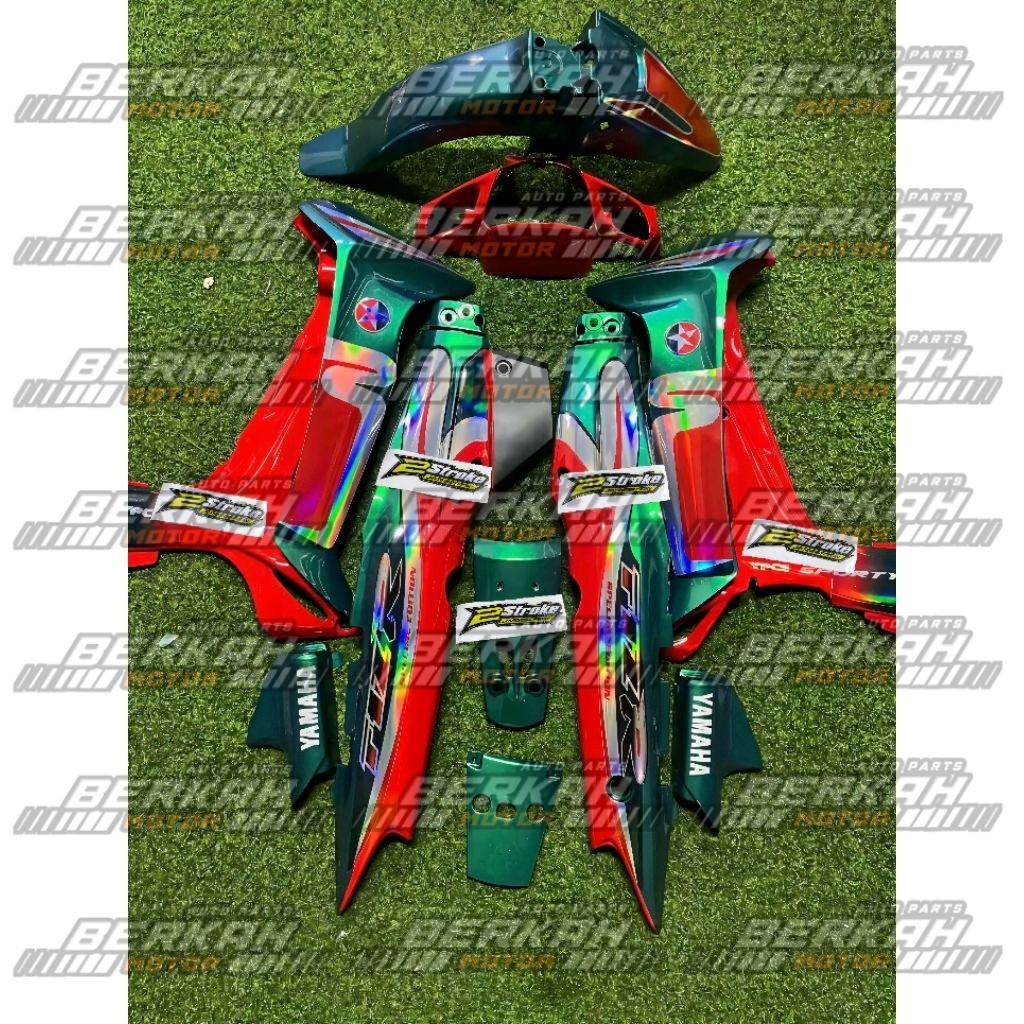 Cover Body Fizr Full Set Halus Body Fizr Caltex Merah Hijau Botol Hologram Body Set Halus Yamaha Fiz