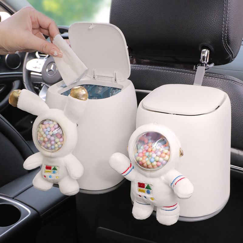Car Mounted Trash Bin Creative Interior Trash Bag Hanging Storage Bin