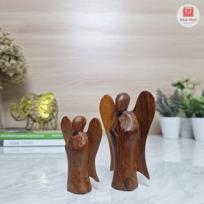 Pajangan Patung Kayu Malaikat Pajangan Dekorasi Home Decor