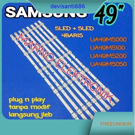 LAMPU BL BACKLIGHT LED TV SAMSUNG 49 INCH UA49M5000AK UA 49M5000 AK UA49M5000 AK 49 IN UA49M5100AK U