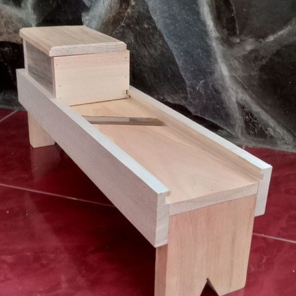 Alat Pengiris Bawang Merah Jati Asli - Mesin Irisan Bawang Manual Serbaguna Murah - Pemotong Bawang 