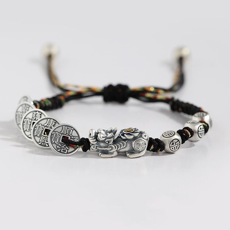 Gelang Lucky Nafu Pixiu, tali tangan tali merah dari lima kaisar pria dan wanita