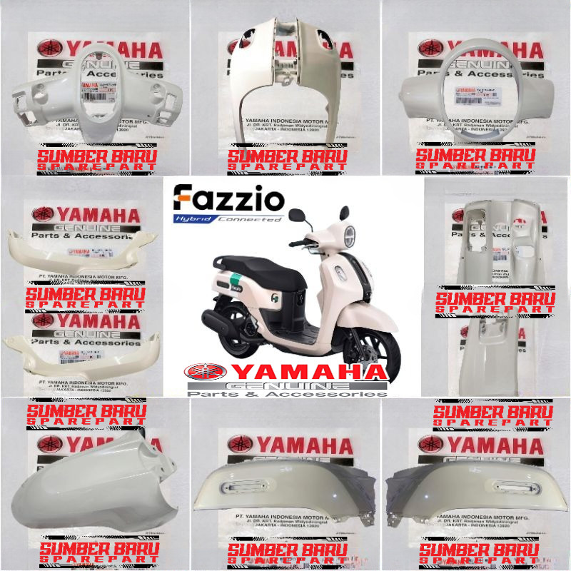 COVER BODY HALUS FAZZIO FAZIO 125 PUTIH CREAM 2022 2024 ORIGINAL YAMAHA