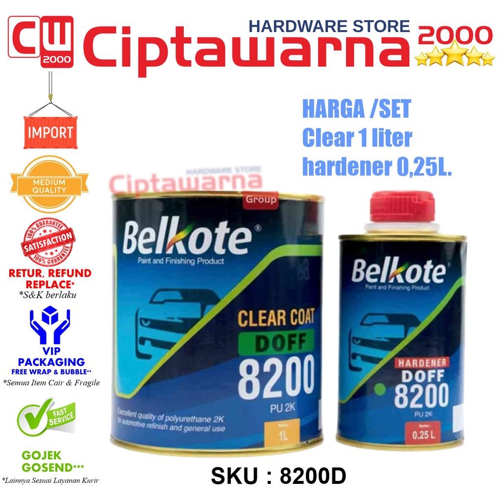 Clear Belkote 8200 Doff 1 Liter