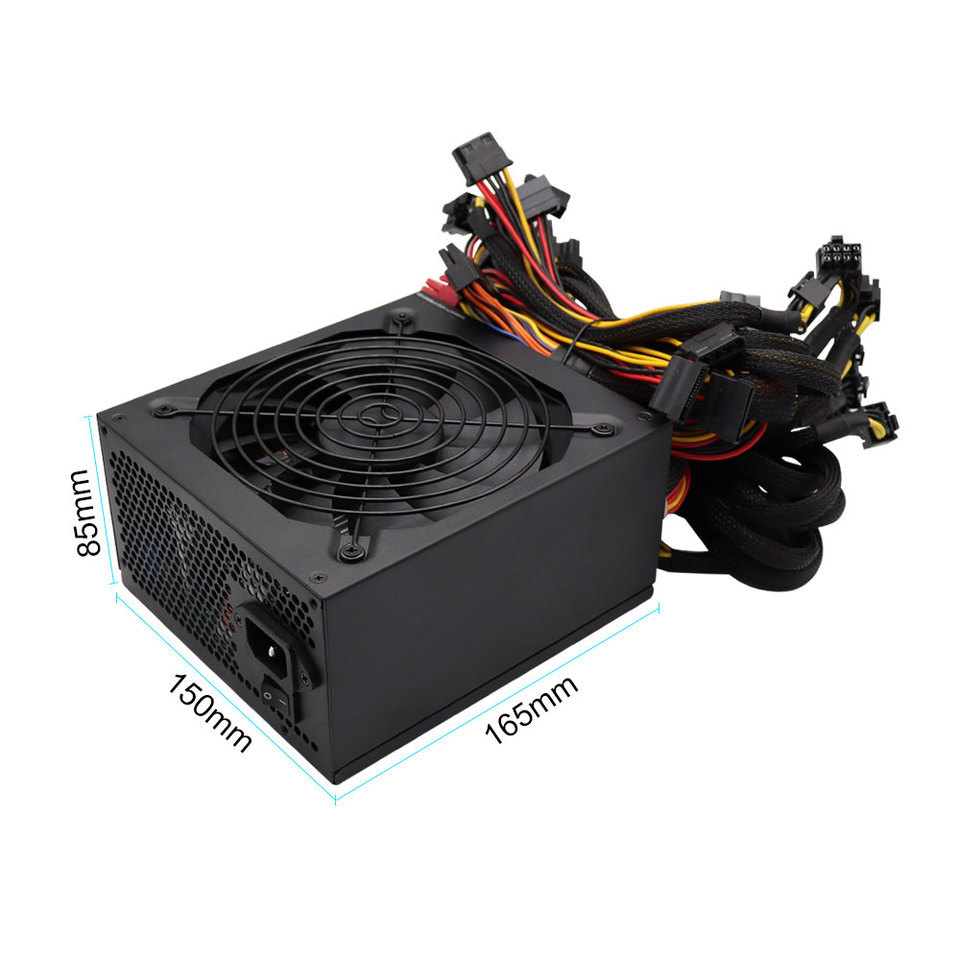 T.F.SKYWINDINTL 2000W PC Power Supply For Mining Miner ATX Mine PSU MINE POWER SUPPLI With GPU Cable