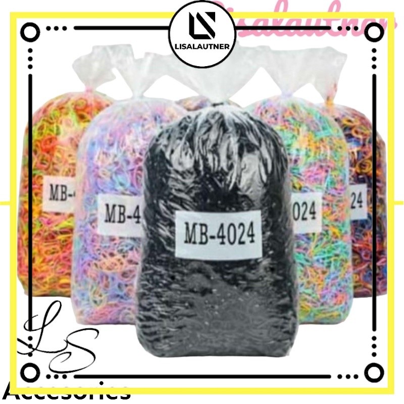 karet Jepang 1kg / ikat rambut karet jepang kiloan / kunciran rambut kiloan ukuran sedang