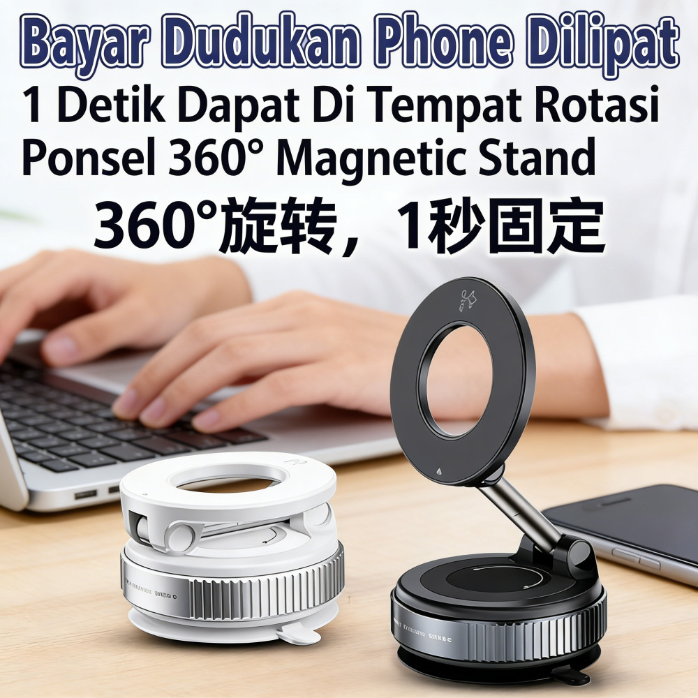 Holder Phone Holder Mobil Meja Dinding Hp Adsorption Magnetic 360 Rotate