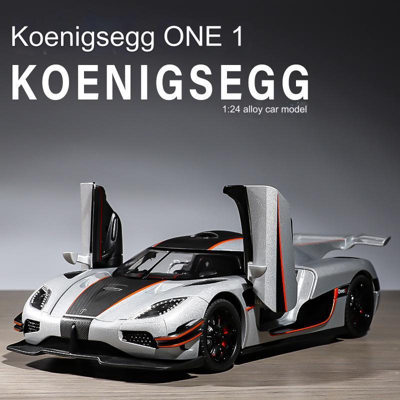(R175) Koenigsegg ONE1 Diecast alloy scala 1:32 & 1:24 Sound Light and Pullback system