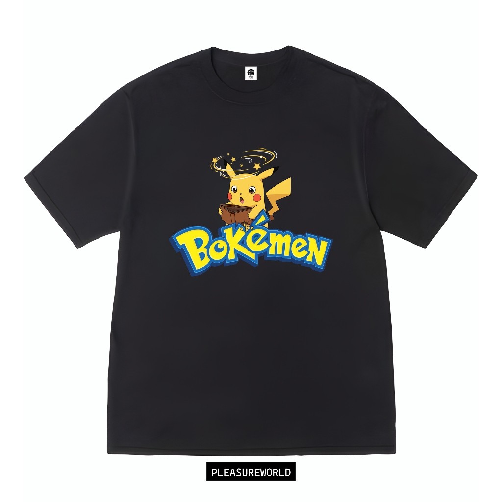 Tshirt Bokemen Parody Pikachuuu | Kaos Plesetan
