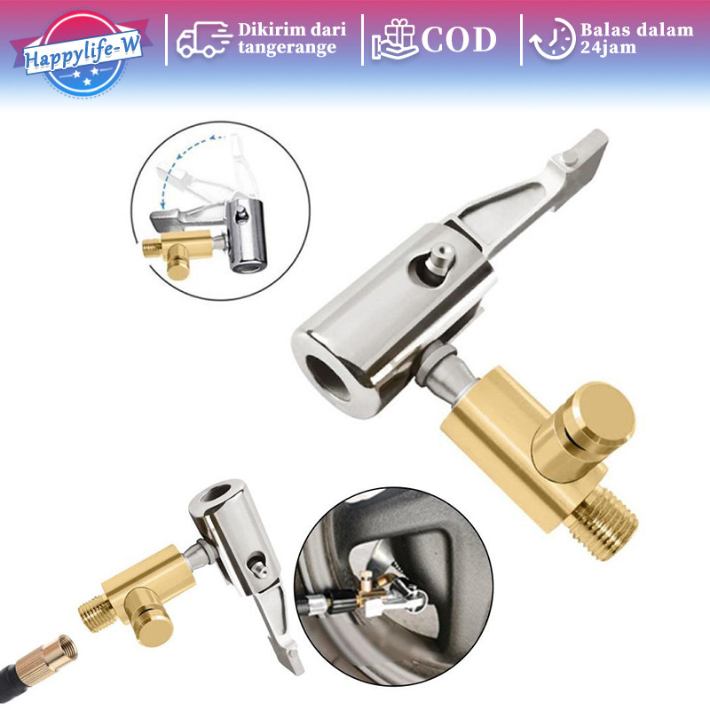 Kepala Pompa Angin Tire Chuck Klip Air Chuck Keong Kepala Pompa Ban Mobil Alat Isi Angin Ban Kepala