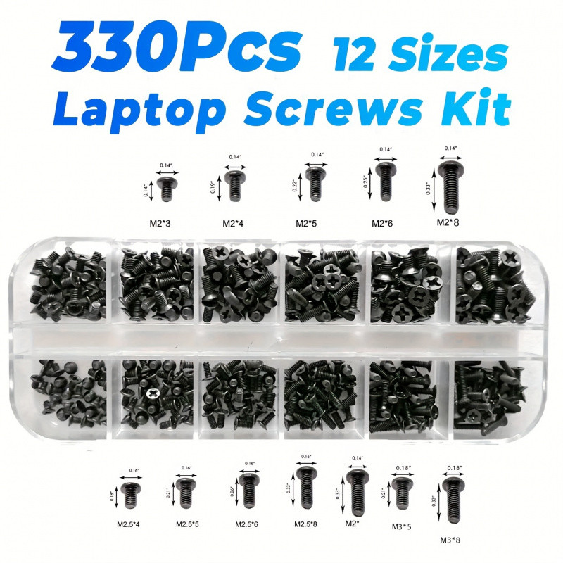 12 Sizes Laptop Screws Kit M2 M2.5 M3 for Lenovo HP Dell SSD HDD SATA M.2 Acer Asus Samsung Toshiba 