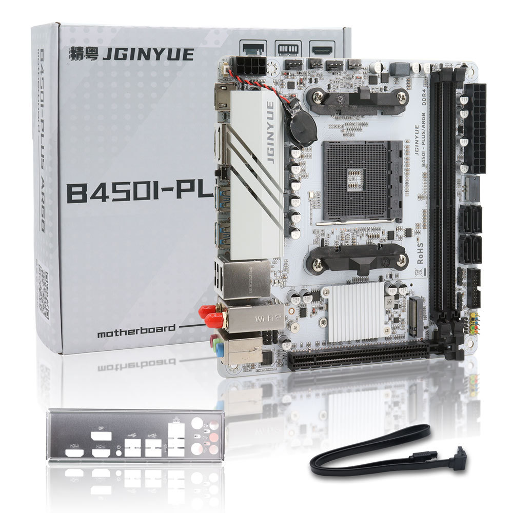 JGINYUE ITX AMD AM4 B450 ARGB Computer Motherboard supports DDR4 desktop RAM AM4 CPU slot NVME NGFF 
