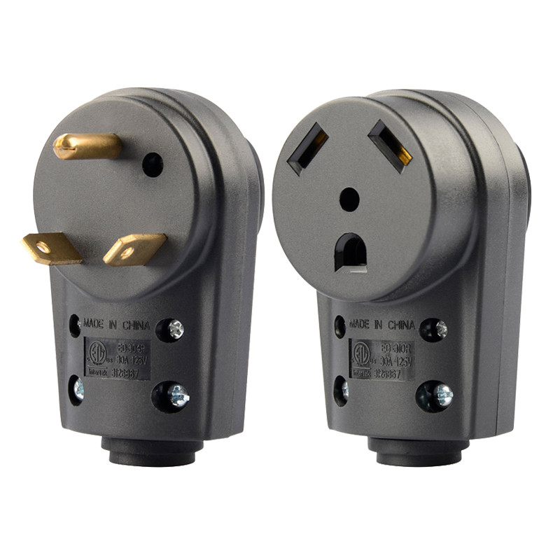 American NEMA TT30PTT30R RV threepin male plugfemale plug 30AMP125V high power socket plug
