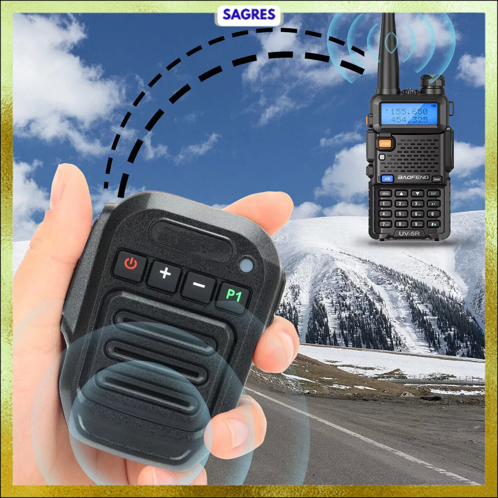 Speaker Microphone Walkie Talkie PTT Wireless Bluetooth - T5