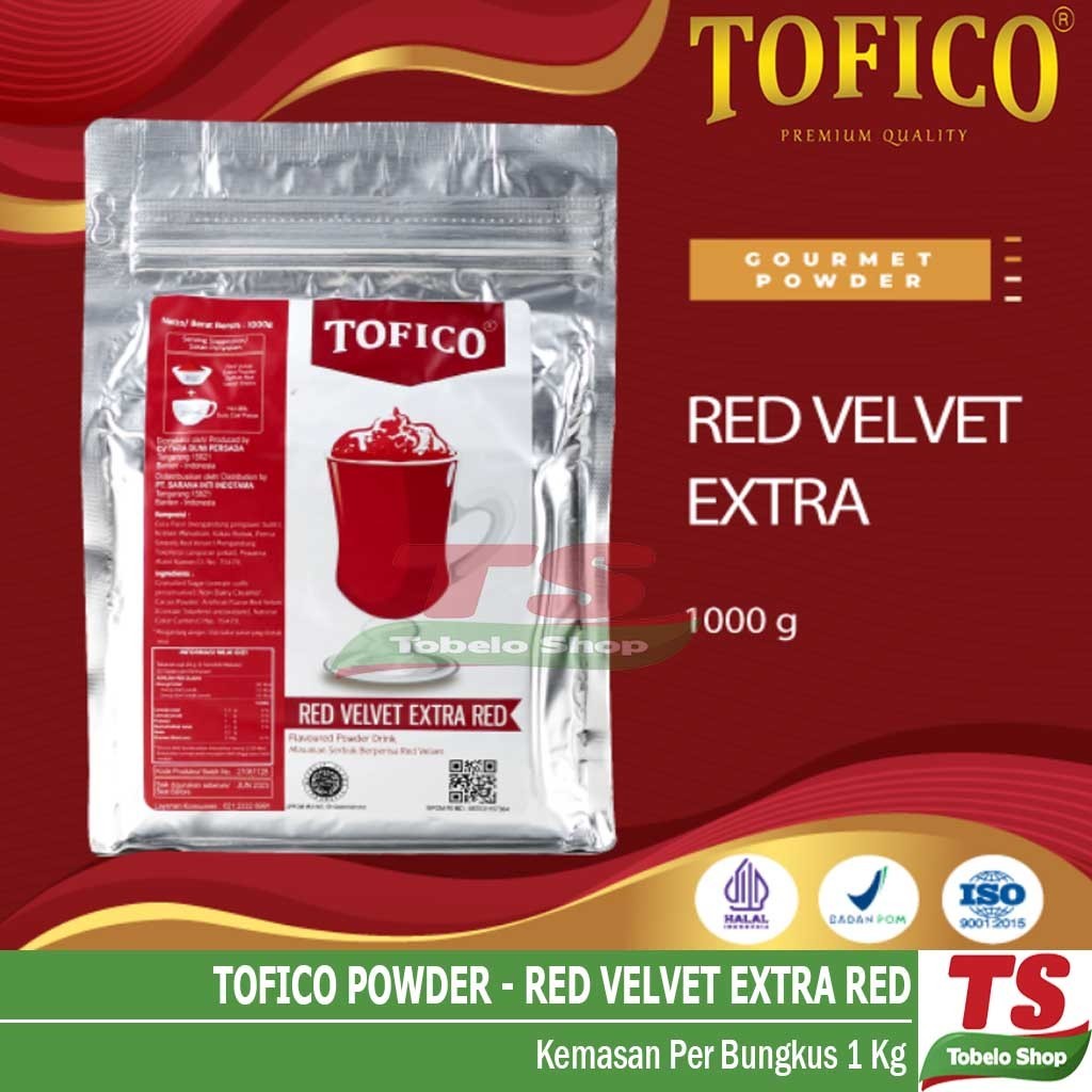 ( mulud02 ) TOFICO RED VELVET EXTRA RED POWDER / TOFICO POWDER RED VELVET EXTRA RED / BUBUK MINUMAN 
