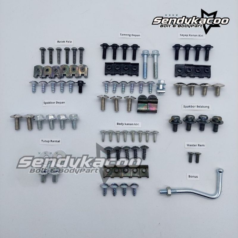 baut full body Honda Blade / baut Honda Blade lengkap / baut lengkap full body Blade