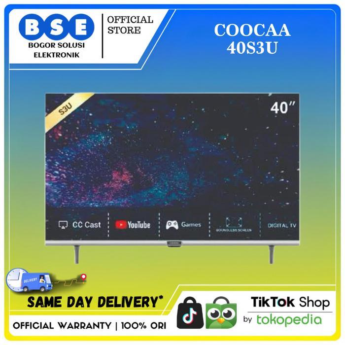 TV Coocaa LED 40 Inch 40S3U Smart TV Digital Termurah LED Coocaa S3U 40 Inch