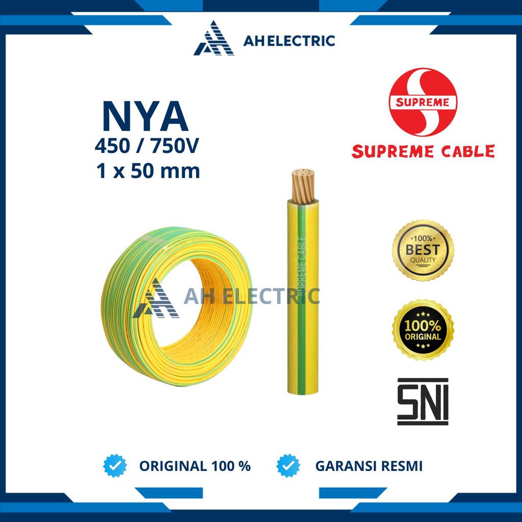 Supreme Kabel NYA 50 mm | Kabel Listrik | Kabel Tunggal | Kabel BCC | Kabel Grounding | Original