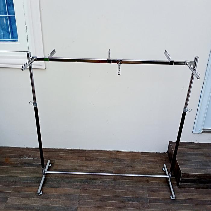 stand hanger Jemuran Gantungan gawangan display baju toko baju distro