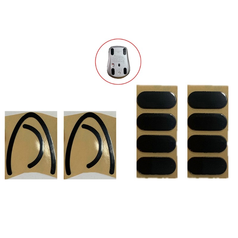 2 Sets Mouse Skates Mouse Feet Compatible With MX Vertical/MX Anywhere 3 Superlight Mouse Feet Black